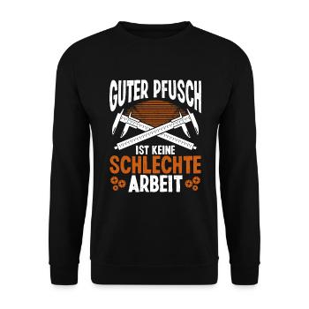 CNC Milling Profession Machinist Cutting Machine Operator - Unisex Sweatshirt - black - Front - Alina (178cm) & Michal (187cm)