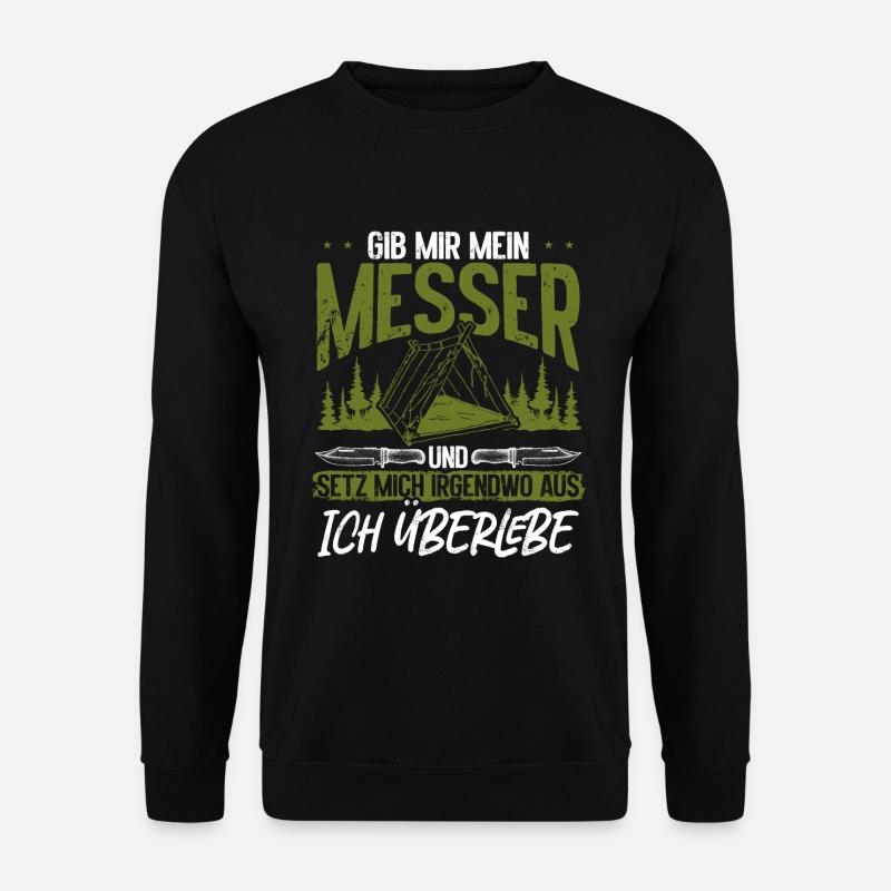 Bushcraft Outfit Survival Camping Bushcrafting - Unisex Pullover - Schwarz