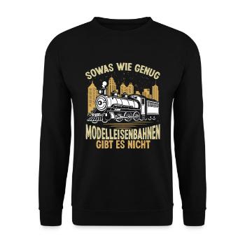 Model Railway Enthusiast Railroad Worker Model Railway - Unisex Sweatshirt - black - Front - Alina (178cm) & Michal (187cm)
