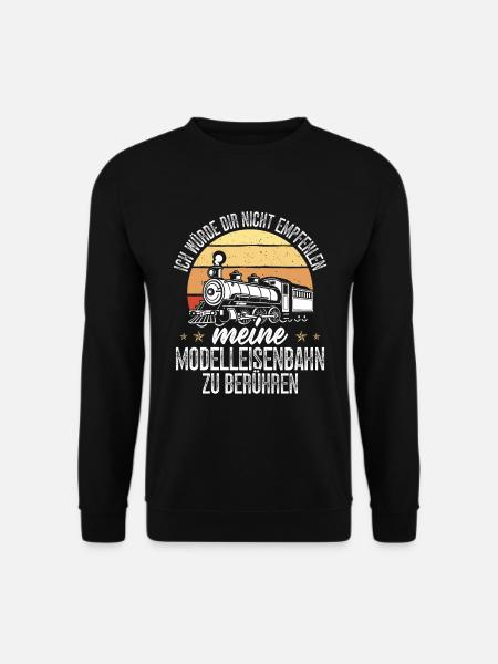 Eisenbahner Modeleisenbahn Eisenbahnliebhaber - Unisex Pullover - Schwarz