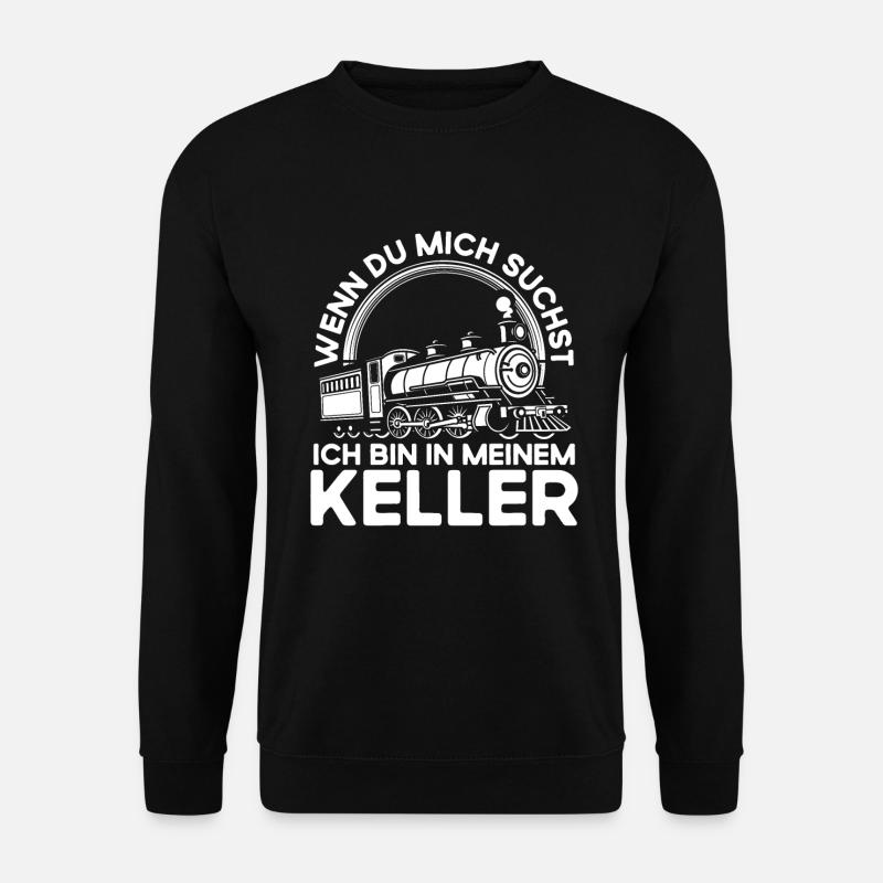 Modeleisenbahner Eisenbahn Eisenbahnliebhaber - Unisex Pullover - Schwarz