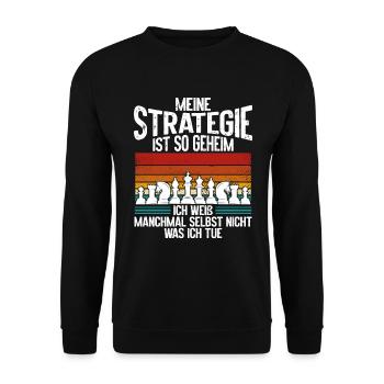 Chess Game Chess Strategy Tactics Board Game - Unisex Sweatshirt - black - Front - Alina (178cm) & Michal (187cm)