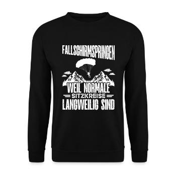 Skydiving Calendar Skydiving Mug - Unisex Sweatshirt - black - Front - Alina (178cm) & Michal (187cm)