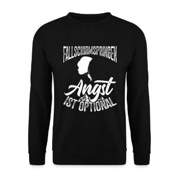 Parachute Accessories Voucher Skydiving - Unisex Sweatshirt - black - Front - Alina (178cm) & Michal (187cm)