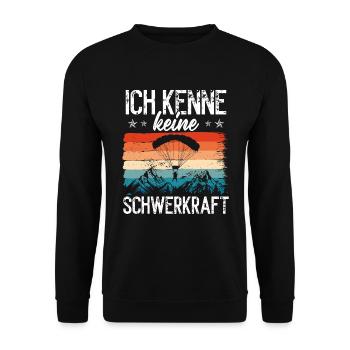 Parachute Pilot Skydive Accessories - Unisex Sweatshirt - black - Front - Alina (178cm) & Michal (187cm)