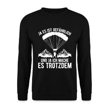 Bon de saut en parachute Accessoires Parachute - Sweat-shirt Unisexe - noir - Devant - Alina (178cm) & Michal (187cm)