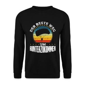 Skydiving Voucher Skydiving - Unisex Sweatshirt - black - Front - Alina (178cm) & Michal (187cm)