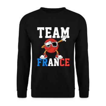 Cadeau Supporter Basketball basket France - Sweat-shirt Unisexe - noir - Devant - Alina (178cm) & Michal (187cm)