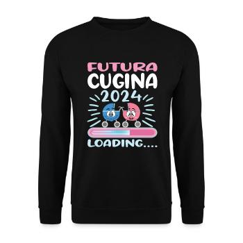 Cousine werden Cousine 2024 - Unisex Pullover - Schwarz - Vorne - Alina (178cm) & Michal (187cm)