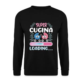 gescheCousine werden Cousine 2024 - Unisex Pullover - Schwarz - Vorne - Alina (178cm) & Michal (187cm)