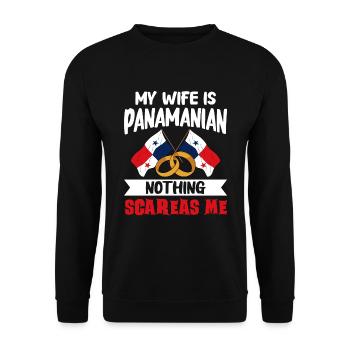 Panama Flag Panamanian Panama Flag - Unisex Sweatshirt - black - Front - Alina (178cm) & Michal (187cm)