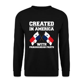 Panama Flag Panamanian Panama Flag - Unisex Sweatshirt - black - Front - Alina (178cm) & Michal (187cm)