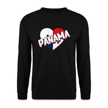 Panama Flag Panamanian Panama Flag - Unisex Sweatshirt - black - Front - Alina (178cm) & Michal (187cm)