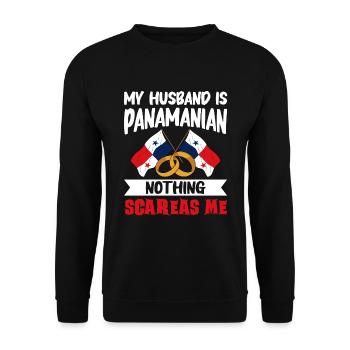 Panama Flag Panamanian Panama Flag - Unisex Sweatshirt - black - Front - Alina (178cm) & Michal (187cm)