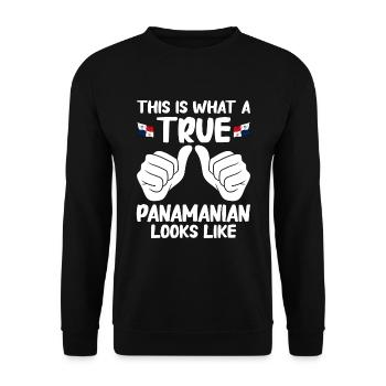 Panama Flag Panamanian Panama Flag - Unisex Sweatshirt - black - Front - Alina (178cm) & Michal (187cm)