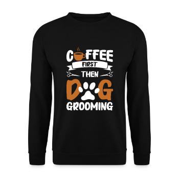 Hundefrisör und Hundepflege - Unisex Pullover - Schwarz - Vorne - Alina (178cm) & Michal (187cm)