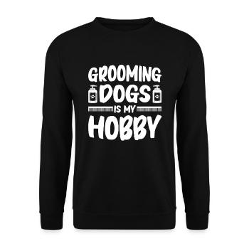 Hundefrisör und Hundepflege - Unisex Pullover - Schwarz - Vorne - Alina (178cm) & Michal (187cm)