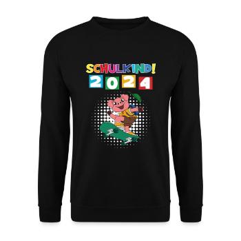Inscription scolaire 2024 de l’école de la rentrée scolaire - Sweat-shirt Unisexe - noir - Devant - Alina (178cm) & Michal (187cm)