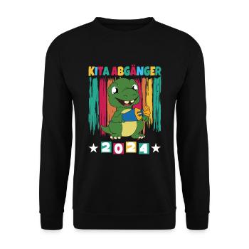 Daycare Leavers 2024 School Enrollment 2024 - Unisex Sweatshirt - black - Front - Alina (178cm) & Michal (187cm)