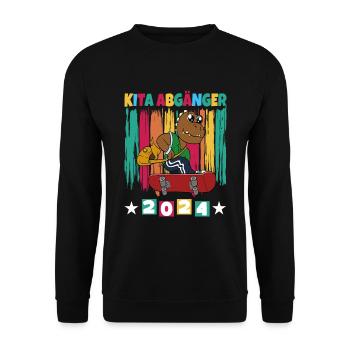 Daycare Leavers 2024 School Enrollment 2024 - Unisex Sweatshirt - black - Front - Alina (178cm) & Michal (187cm)
