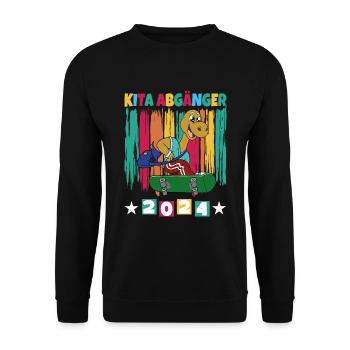 Daycare Leavers 2024 School Enrollment 2024 - Unisex Sweatshirt - black - Front - Alina (178cm) & Michal (187cm)