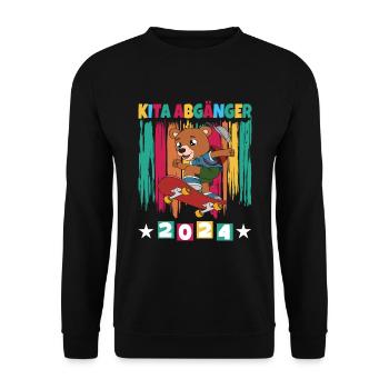 Daycare Leavers 2024 School Enrollment 2024 - Unisex Sweatshirt - black - Front - Alina (178cm) & Michal (187cm)