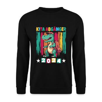 Kita Abgänger 2024 Einschulung 2024 - Unisex Pullover - Schwarz - Vorne - Alina (178cm) & Michal (187cm)
