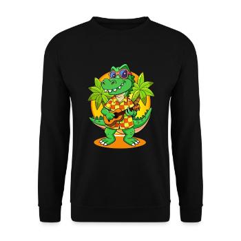 Lustige Krokodil Cartoon Sommer Strand Sonnenbrille - Unisex Pullover - Schwarz - Vorne - Alina (178cm) & Michal (187cm)