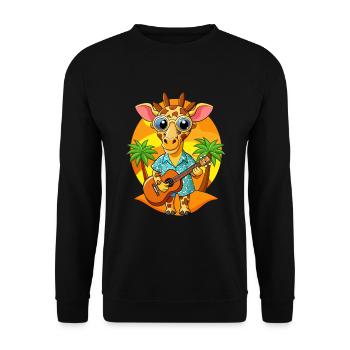 Lunettes de soleil de plage d’été de dessin animé girafe drôle - Sweat-shirt Unisexe - noir - Devant - Alina (178cm) & Michal (187cm)