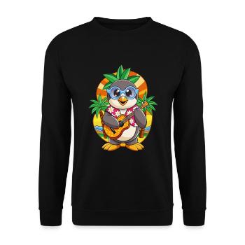 Lustige Pinguin Cartoon Sommer Strand Sonnenbrille - Unisex Pullover - Schwarz - Vorne - Alina (178cm) & Michal (187cm)