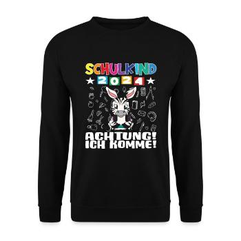 Inscription scolaire 2024 de l’école de la rentrée scolaire - Sweat-shirt Unisexe - noir - Devant - Alina (178cm) & Michal (187cm)
