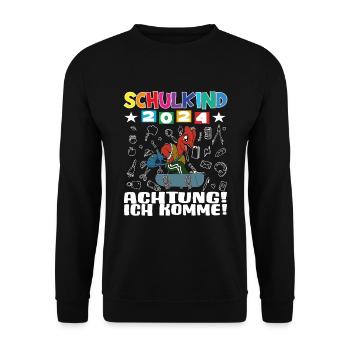 Inscription scolaire 2024 de l’école de la rentrée scolaire - Sweat-shirt Unisexe - noir - Devant - Alina (178cm) & Michal (187cm)