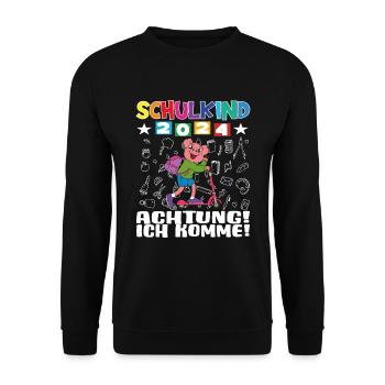 Inscription scolaire 2024 de l’école de la rentrée scolaire - Sweat-shirt Unisexe - noir - Devant - Alina (178cm) & Michal (187cm)