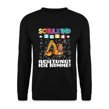 Inscription scolaire 2024 de l’école de la rentrée scolaire - Sweat-shirt Unisexe - noir - Devant - Alina (178cm) & Michal (187cm)