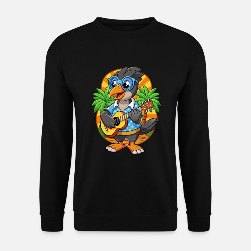 Lustige Elster Cartoon Sommer Strand Sonnenbrille - Unisex Pullover - Schwarz