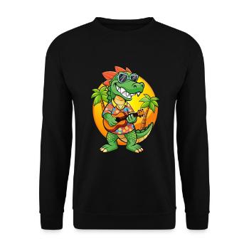 Lustige Krokodil Cartoon Sommer Strand Sonnenbrille - Unisex Pullover - Schwarz - Vorne - Alina (178cm) & Michal (187cm)