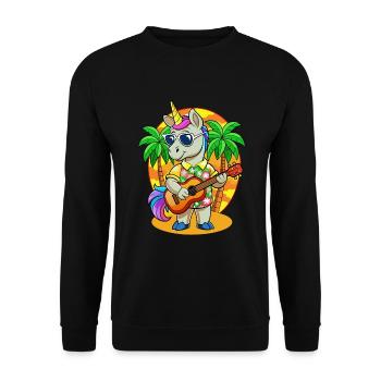 Lunettes de soleil de plage d’été de dessin animé de licorne drôle - Sweat-shirt Unisexe - noir - Devant - Alina (178cm) & Michal (187cm)