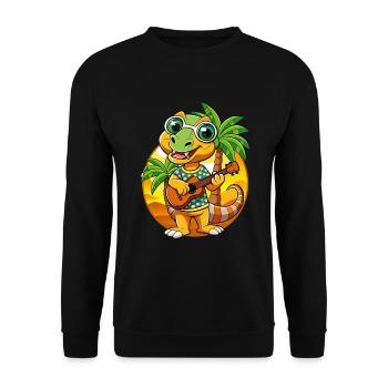 Drôle Serpent Plage Plage Lunettes Hawaïenne - Sweat-shirt Unisexe - noir - Devant - Alina (178cm) & Michal (187cm)
