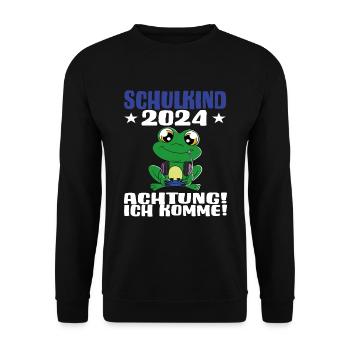 Inscription scolaire 2024 de l’école de la rentrée scolaire - Sweat-shirt Unisexe - noir - Devant - Alina (178cm) & Michal (187cm)