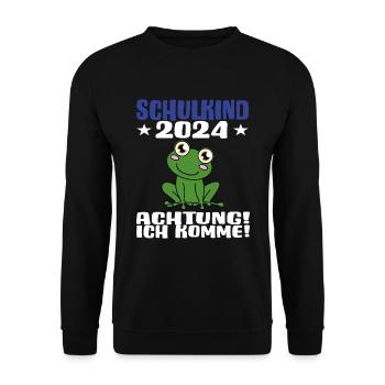 Inscription scolaire 2024 de l’école de la rentrée scolaire - Sweat-shirt Unisexe - noir - Devant - Alina (178cm) & Michal (187cm)