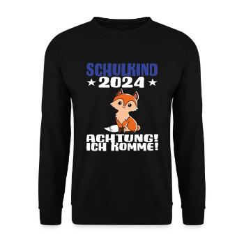 Inscription scolaire 2024 de l’école de la rentrée scolaire - Sweat-shirt Unisexe - noir - Devant - Alina (178cm) & Michal (187cm)