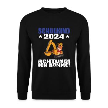 Inscription scolaire 2024 de l’école de la rentrée scolaire - Sweat-shirt Unisexe - noir - Devant - Alina (178cm) & Michal (187cm)