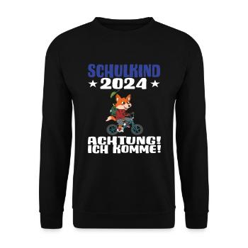 Inscription scolaire 2024 de l’école de la rentrée scolaire - Sweat-shirt Unisexe - noir - Devant - Alina (178cm) & Michal (187cm)