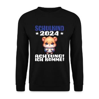 Inscription scolaire 2024 de l’école de la rentrée scolaire - Sweat-shirt Unisexe - noir - Devant - Alina (178cm) & Michal (187cm)