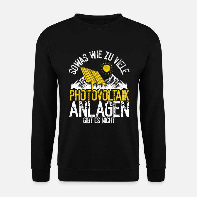 PV Anlagen Solar Panel Balkonkraftwerk - Unisex Pullover - Schwarz