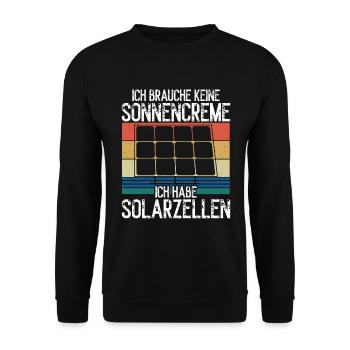 Solar Panel Green Electricity Balcony Power Plant PV System - Unisex Sweatshirt - black - Front - Alina (178cm) & Michal (187cm)