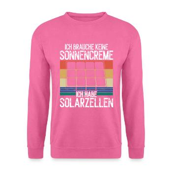 Système photovoltaïque de centrale électrique de balcon à panneau solaire à électricité verte - Sweat-shirt Unisexe - rose - Devant