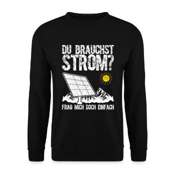Système photovoltaïque, électricité verte, système photovoltaïque, panneau solaire - Sweat-shirt Unisexe - noir - Devant - Alina (178cm) & Michal (187cm)