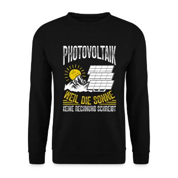 Photovoltaic Systems Green Electricity Solar Panel PV System - Unisex Sweatshirt - black - Front - Alina (178cm) & Michal (187cm)