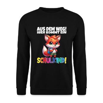 Inscription scolaire 2024 de l’école de la rentrée scolaire - Sweat-shirt Unisexe - noir - Devant - Alina (178cm) & Michal (187cm)